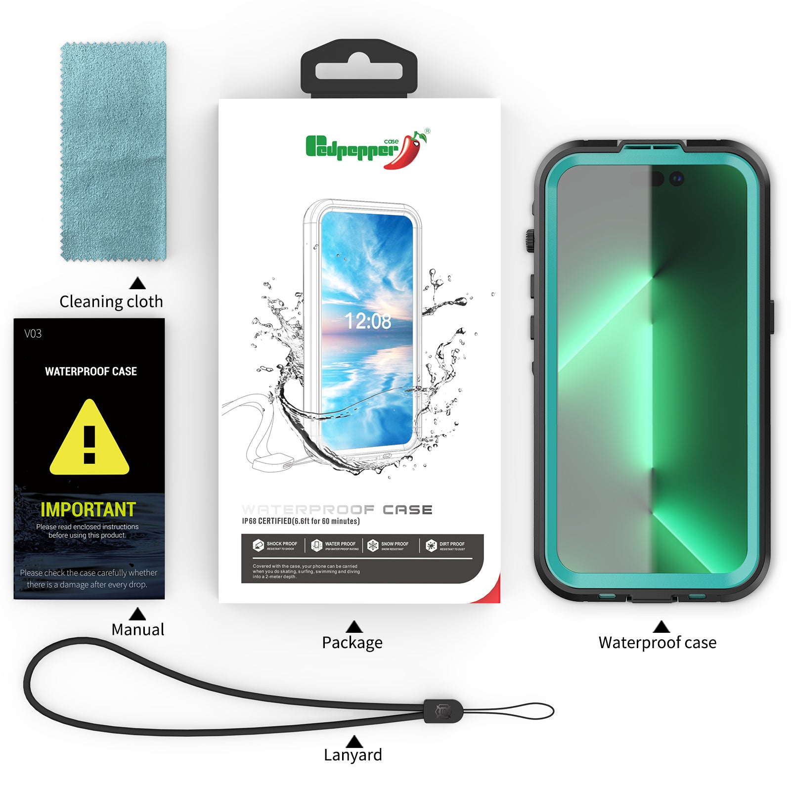 dot-clear-magsafe-diving-iphone-14-pro-waterproof-case-5