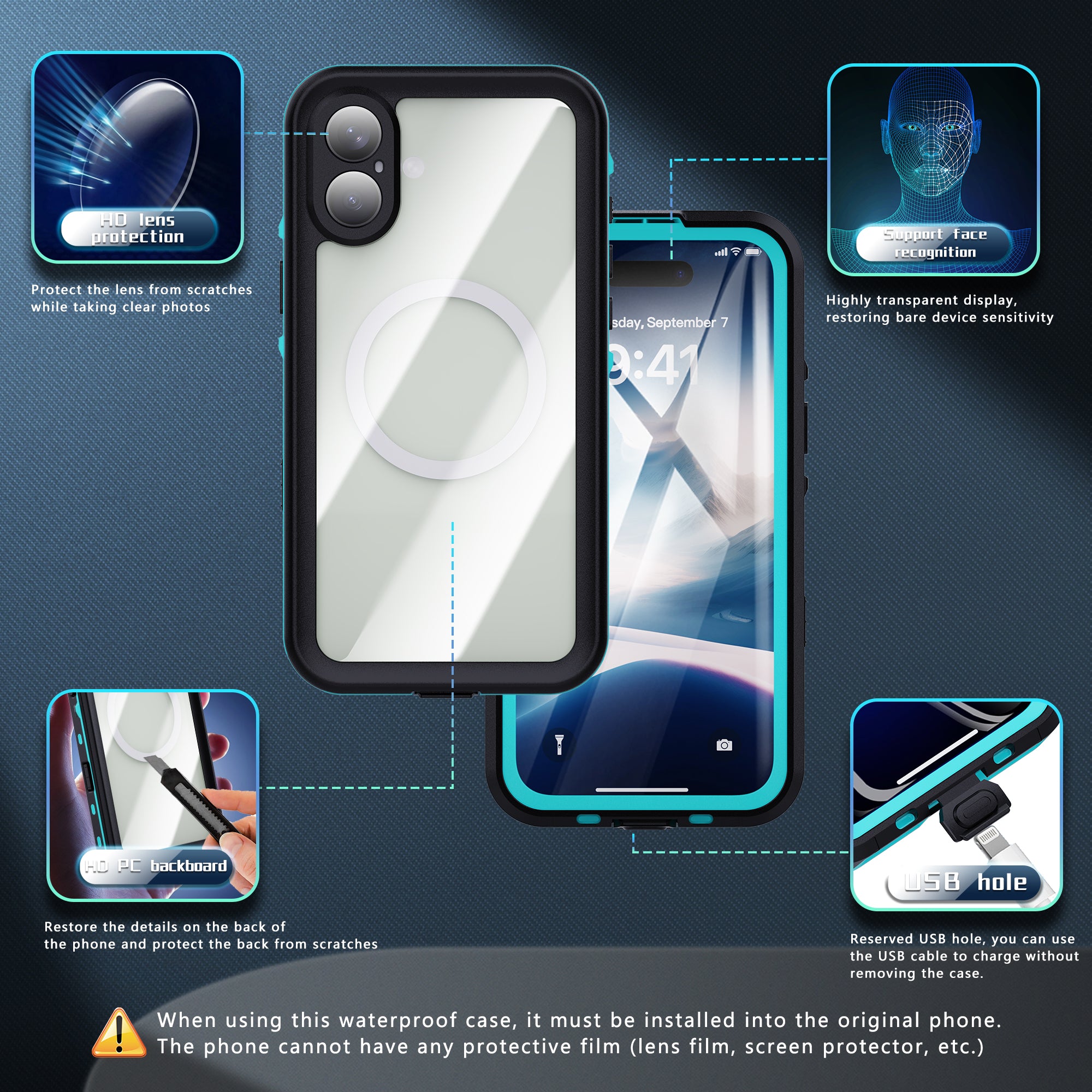 dot-clear-magsafe-diving-iphone-16-plus-waterproof-case-4
