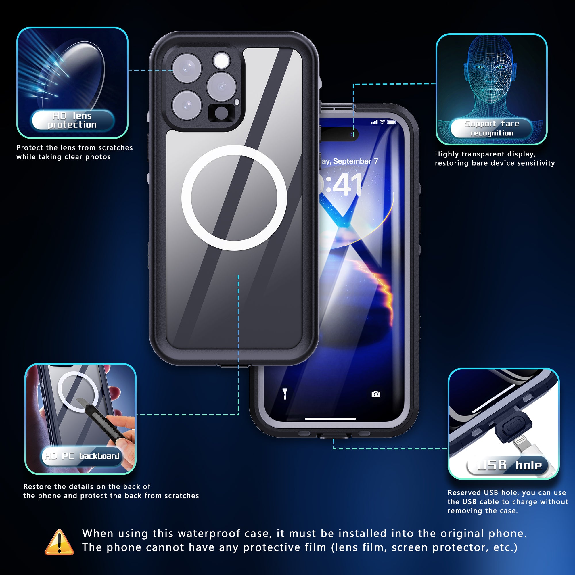 dot-clear-magsafe-diving-iphone-16-pro-max-waterproof-case-4