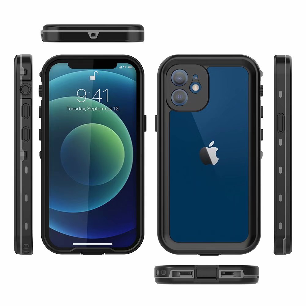 dot-clear-swimming-diving-iphone-12-mini-waterproof-cover-8