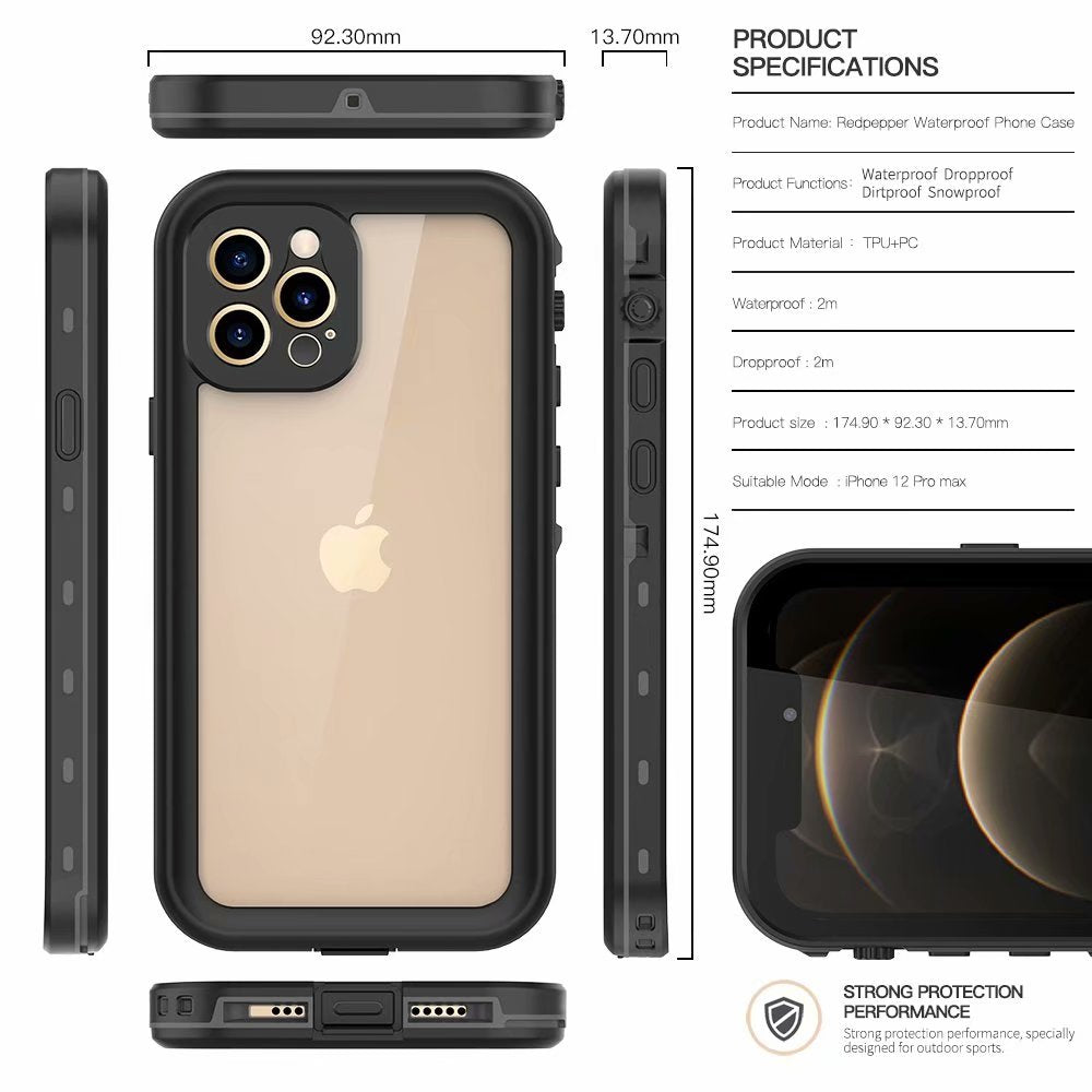 dot-clear-swimming-diving-iphone-12-pro-max-waterproof-cover-1