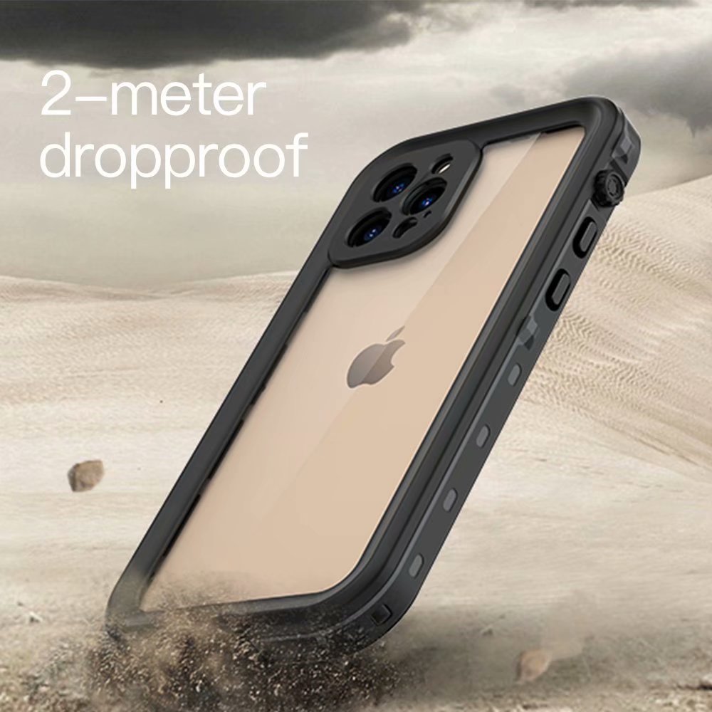 dot-clear-swimming-diving-iphone-12-pro-max-waterproof-cover-10