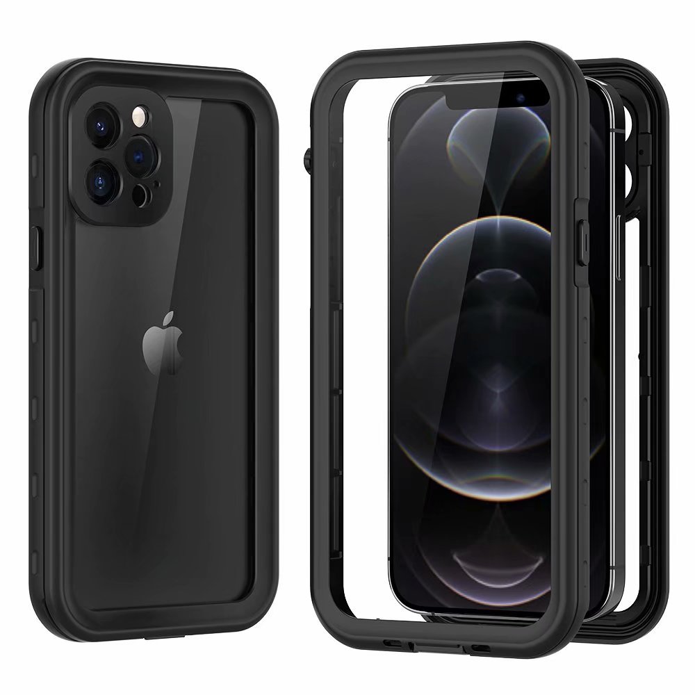 dot-clear-swimming-diving-iphone-12-pro-waterproof-cover-9