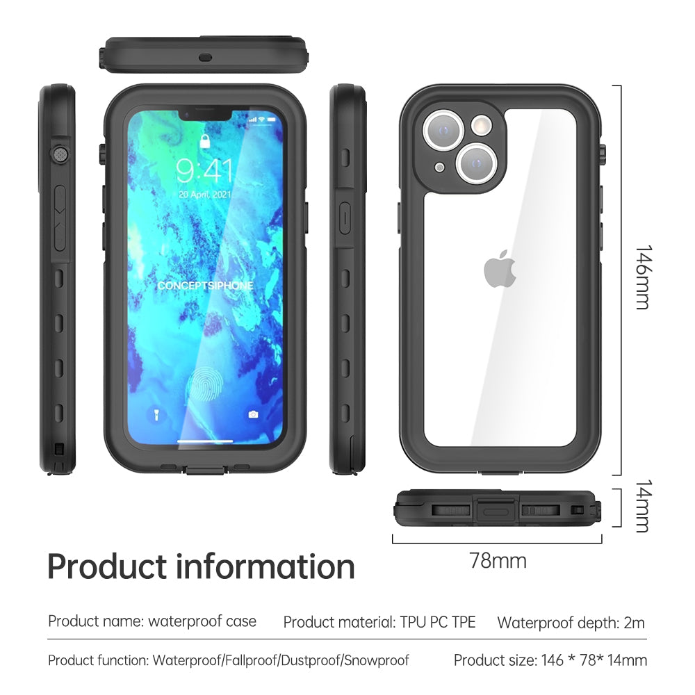 dot-clear-swimming-diving-iphone-13-mini-waterproof-cover-10