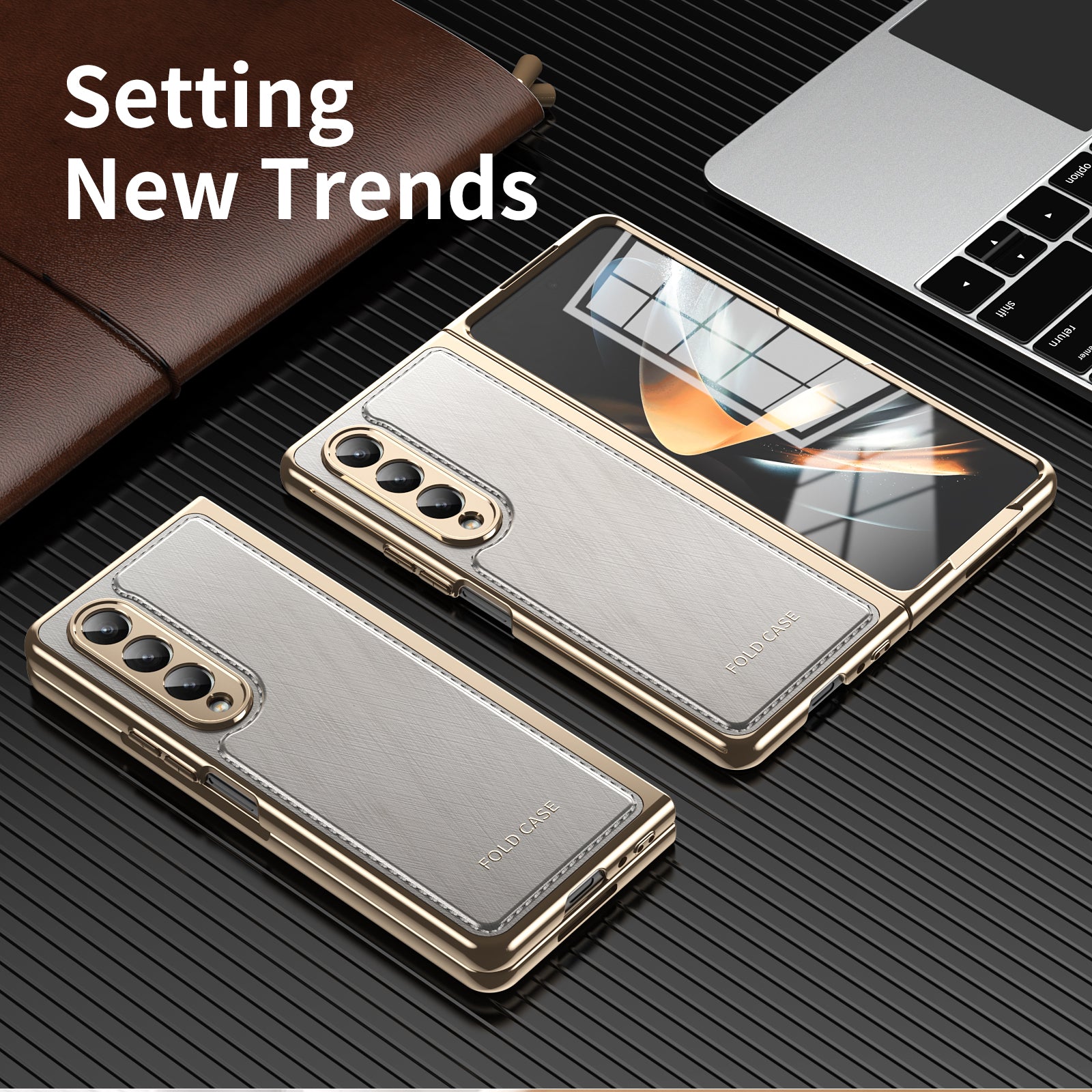 electroplated-gold-silk-leather-galaxy-z-fold3-case-tempered-film_5