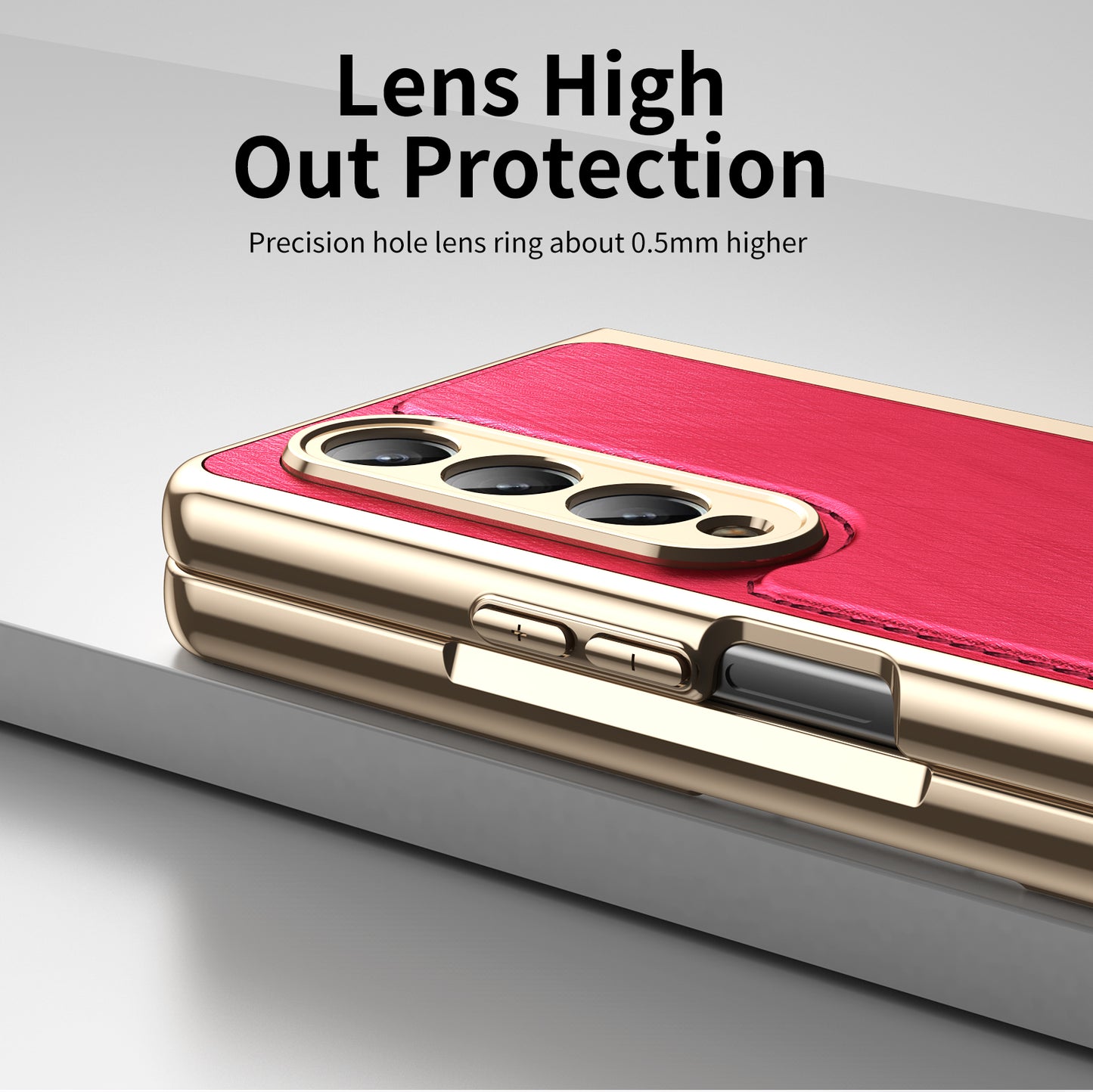 electroplated-gold-silk-leather-galaxy-z-fold4-case-tempered-film_2
