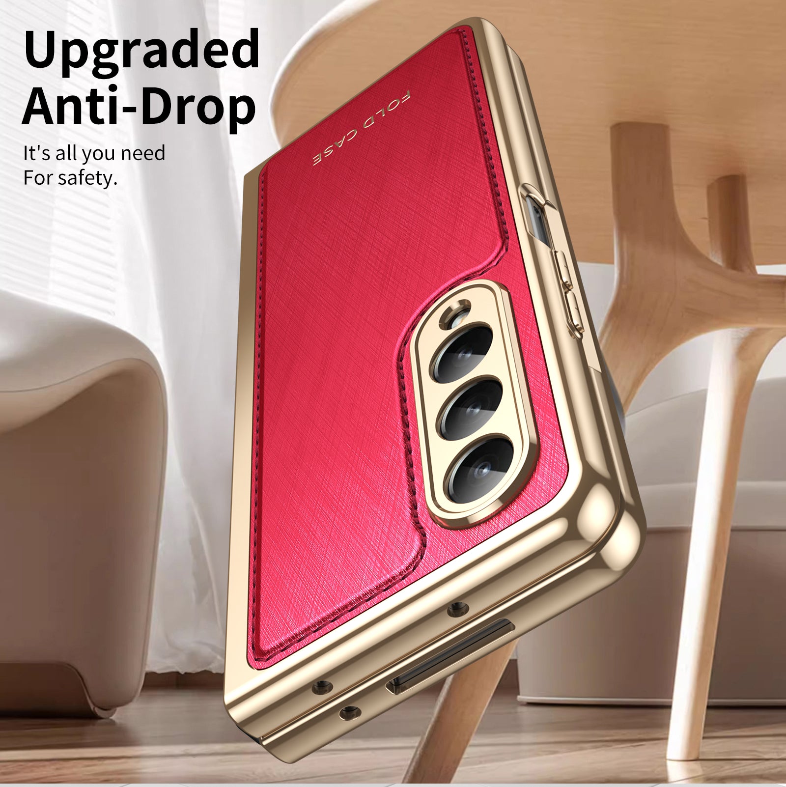 electroplated-gold-silk-leather-galaxy-z-fold4-case-tempered-film_5