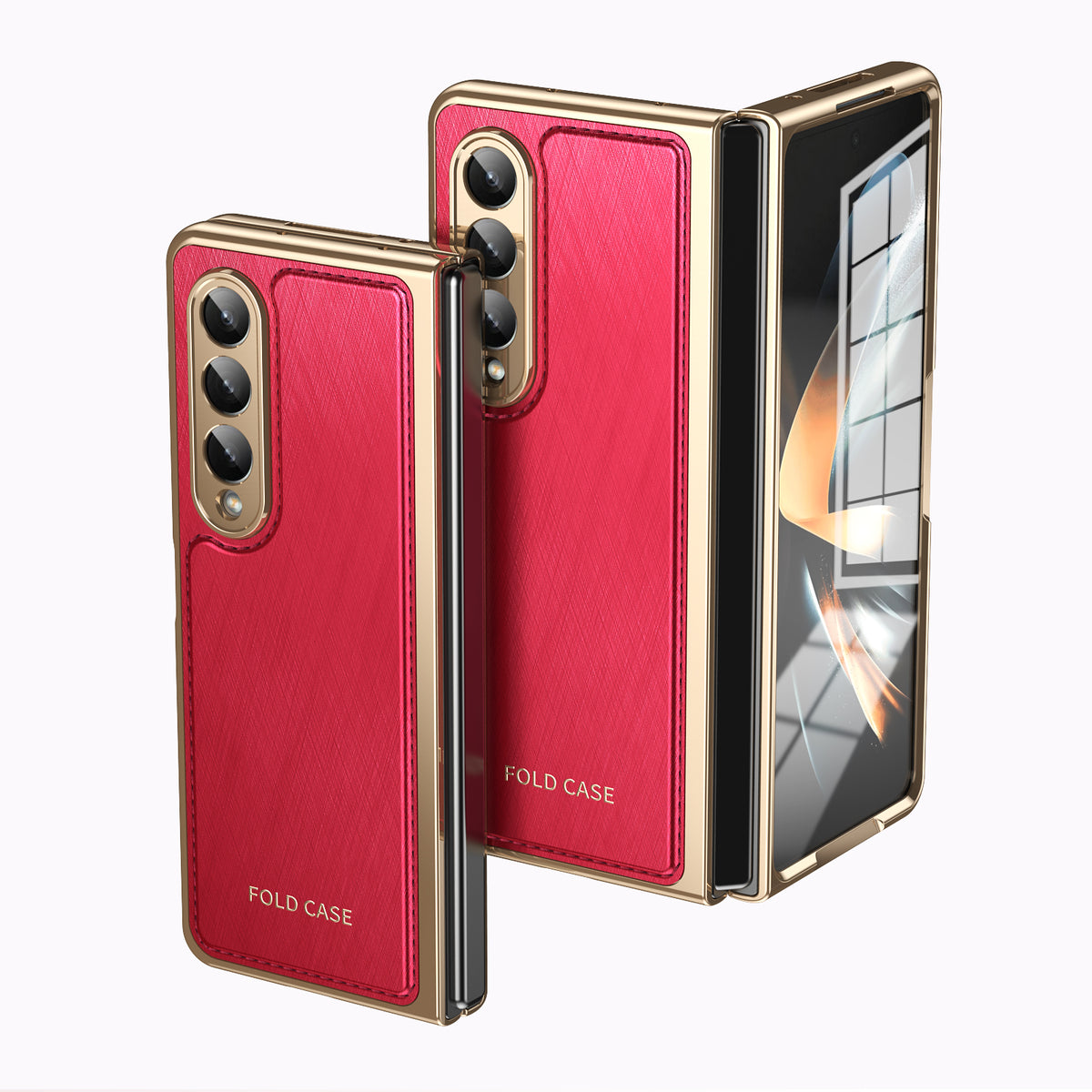 electroplated-gold-silk-leather-galaxy-z-fold4-case-tempered-film_9