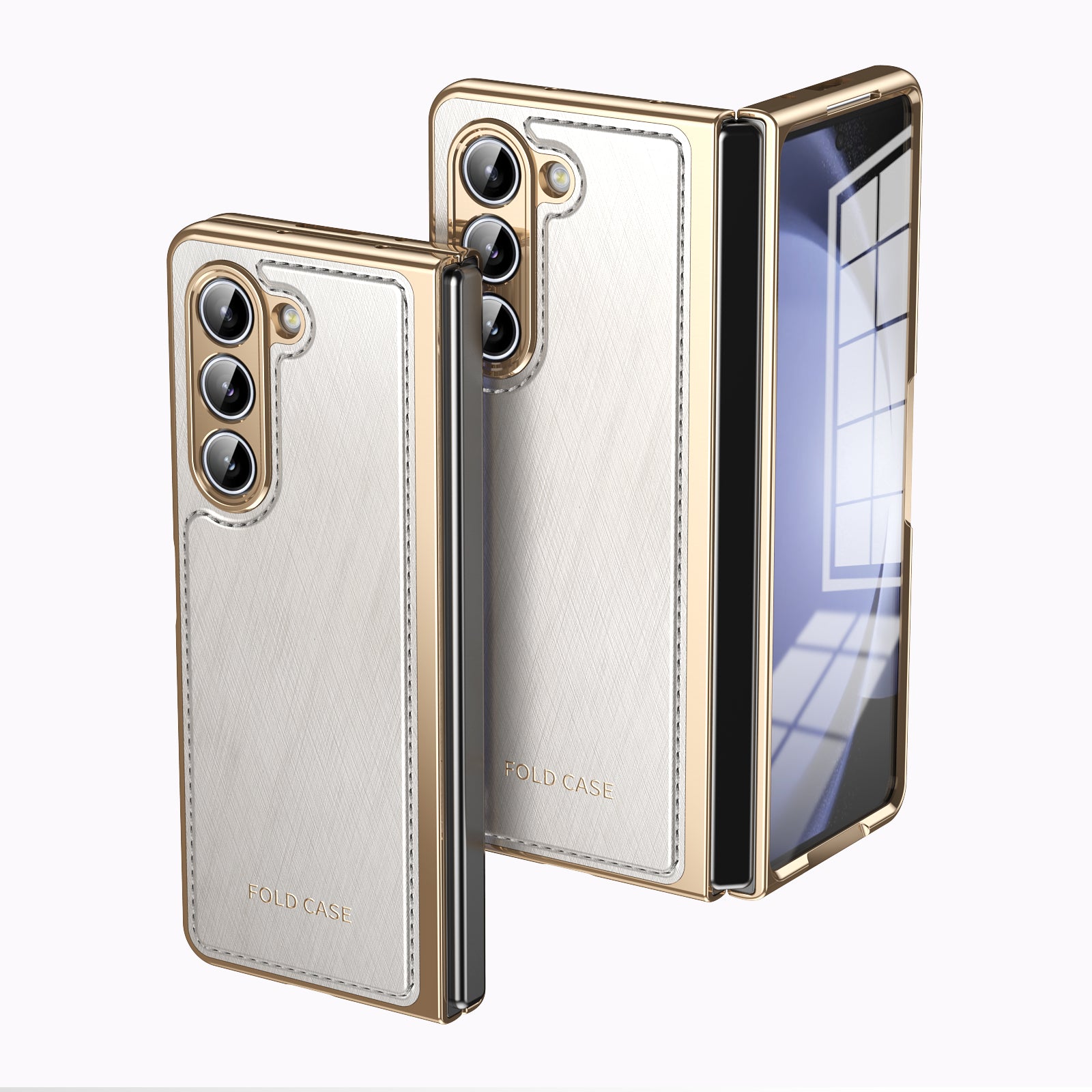 electroplated-gold-silk-leather-galaxy-z-fold5-case-tempered-film_10