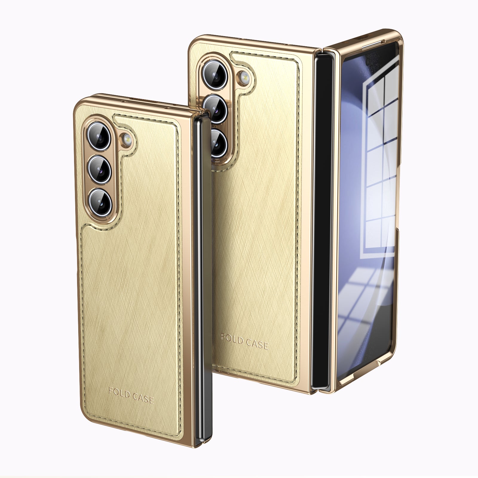 electroplated-gold-silk-leather-galaxy-z-fold5-case-tempered-film_14