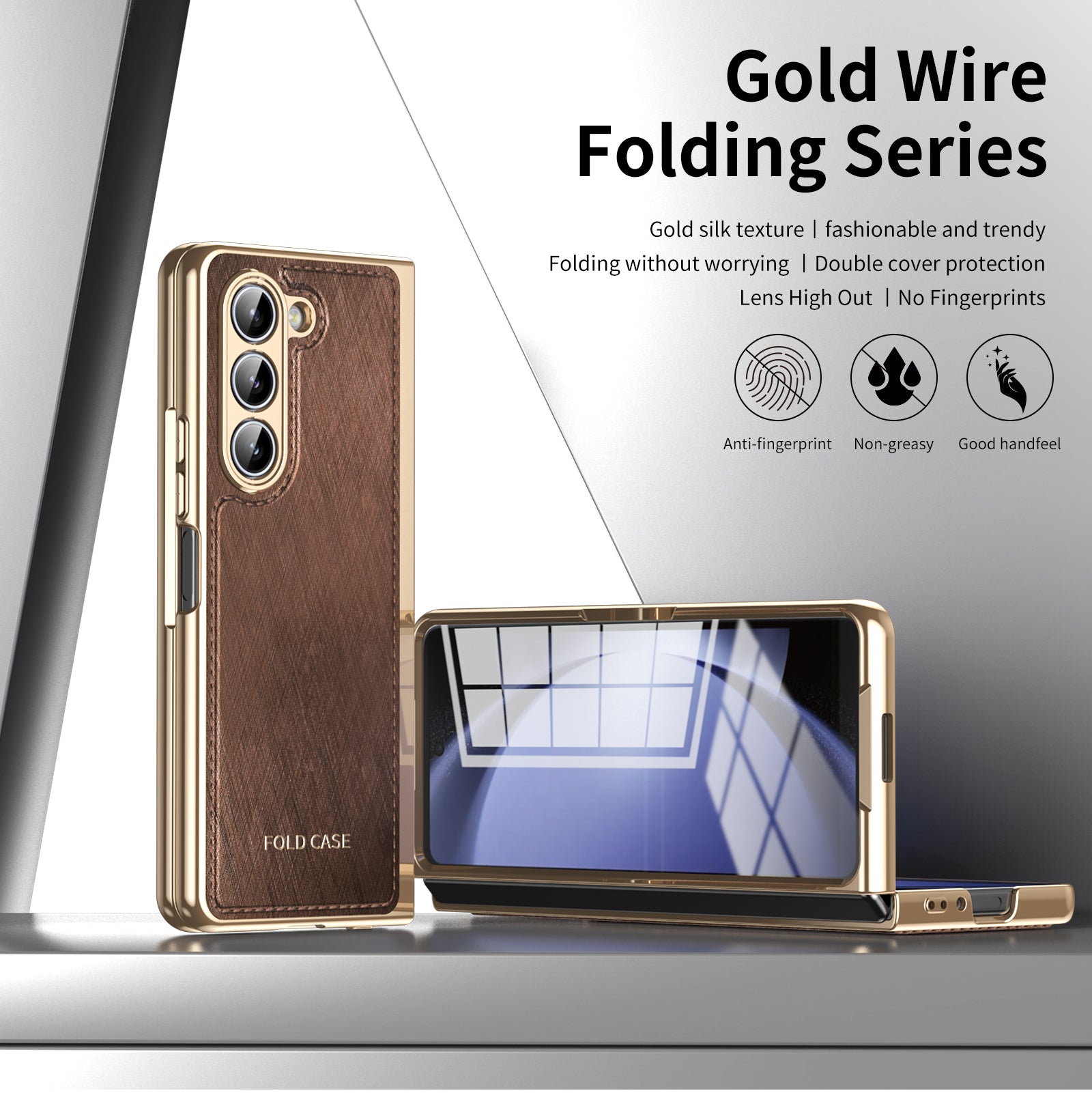 electroplated-gold-silk-leather-galaxy-z-fold5-case-tempered-film_8