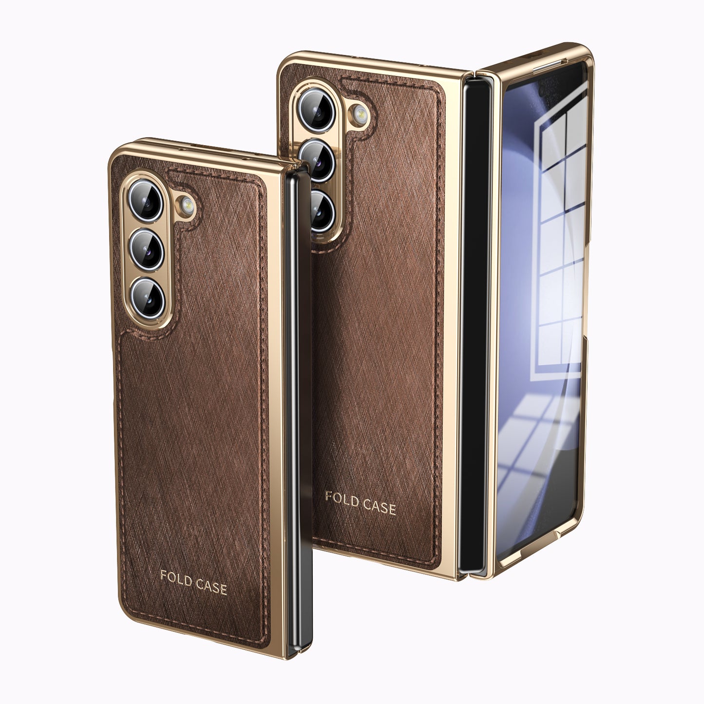 electroplated-gold-silk-leather-galaxy-z-fold5-case-tempered-film_9