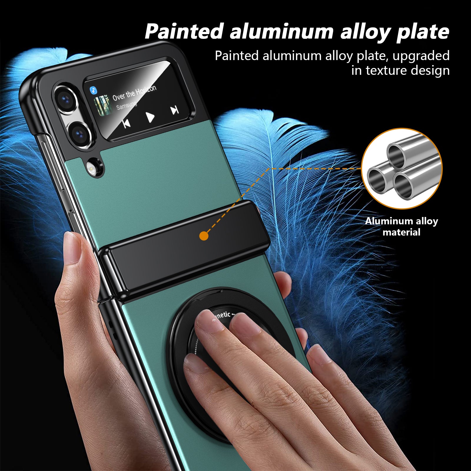 electroplated-rotating-magnetic-ring-stand-galaxy-z-flip3-case_2