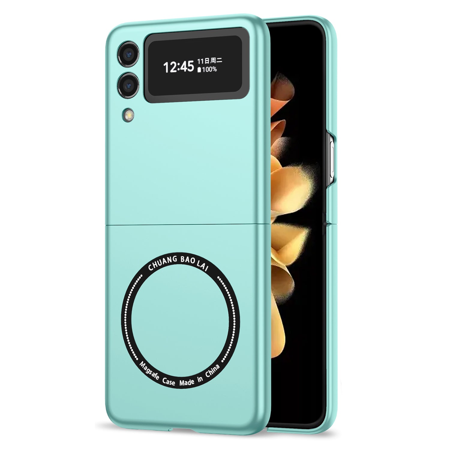 Ultramarinelife Frosted Magsafe Galaxy Z Flip3 Case Anti-Fingerprint  Ocean Color