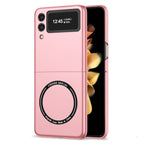 Ultramarinelife Frosted Magsafe Galaxy Z Flip3 Case Anti-Fingerprint Pink Color