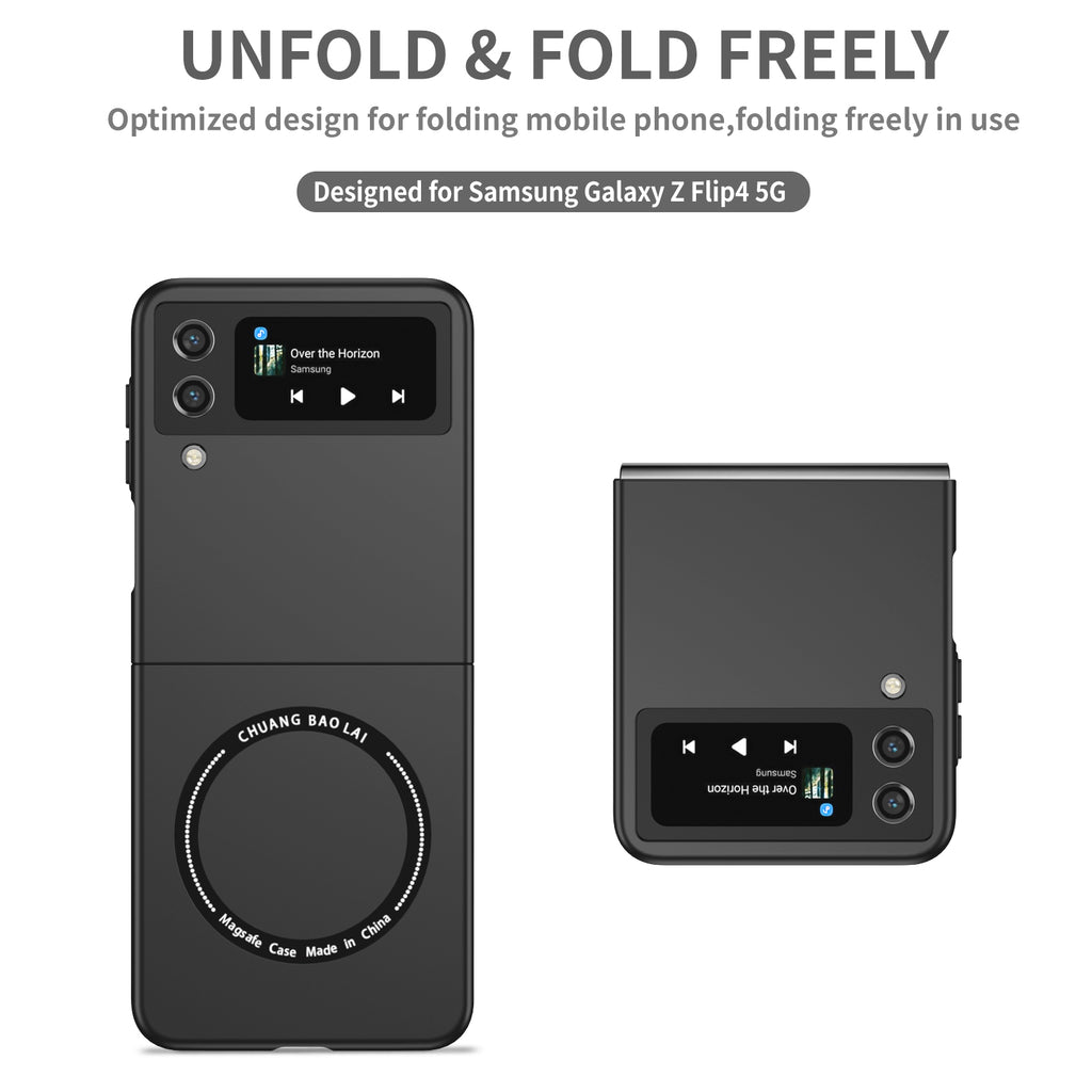 Ultramarinelife Frosted Magsafe Galaxy Z Flip4 Case Anti-Fingerprint  Fold Freely