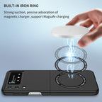 Ultramarinelife Frosted Magsafe Galaxy Z Flip4 Case Anti-Fingerprint  Built-in Iron Ring