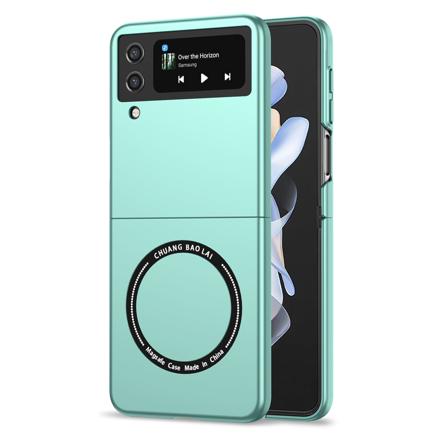 Ultramarinelife Frosted Magsafe Galaxy Z Flip4 Case Anti-Fingerprint  Ocean Color