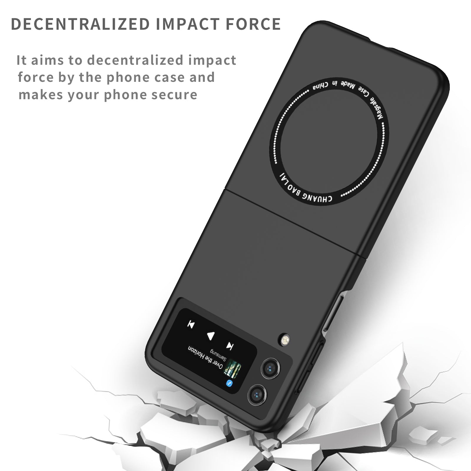 Ultramarinelife Frosted Magsafe Galaxy Z Flip4 Case Anti-Fingerprint Drop Protection