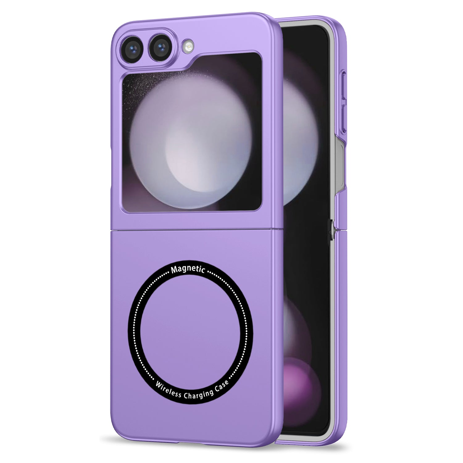 Ultramarinelife Frosted Magsafe Galaxy Z Flip5 Case Anti-Fingerprint Purple Color
