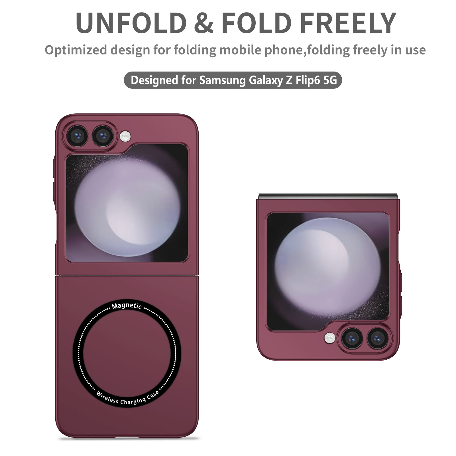 Ultramarinelife Frosted Magsafe Galaxy Z Flip5 Case Anti-Fingerprint Fold Freely