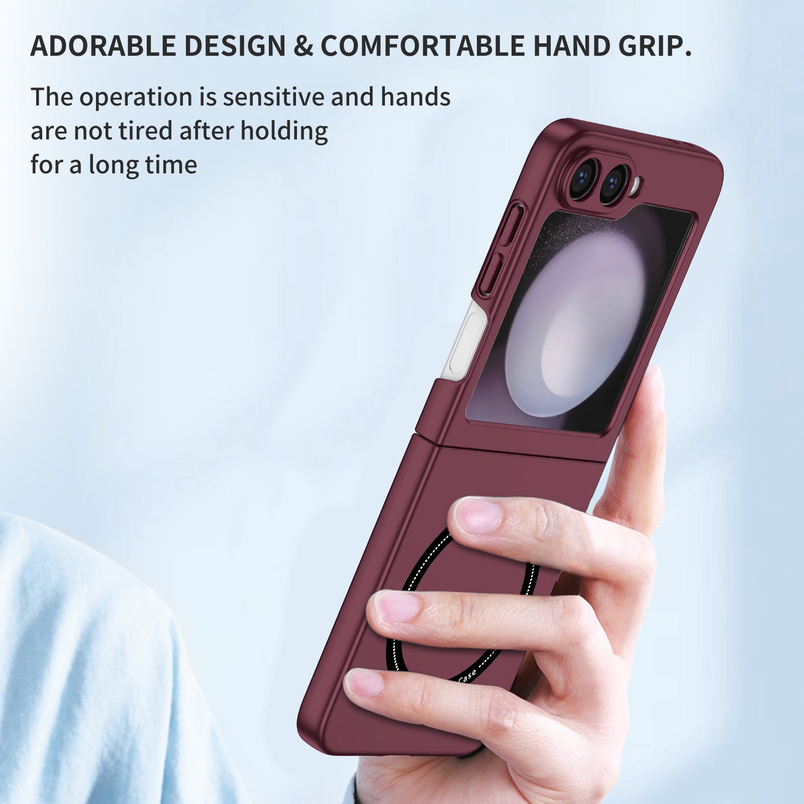 Ultramarinelife Frosted Magsafe Galaxy Z Flip5 Case Anti-Fingerprint Hand Grip