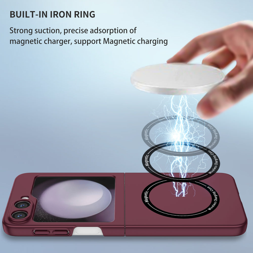 Ultramarinelife Frosted Magsafe Galaxy Z Flip5 Case Anti-Fingerprint Buit-in Magnetic