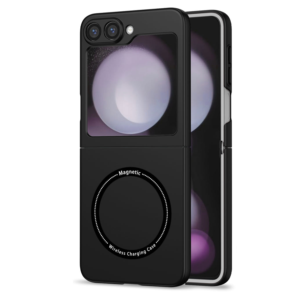 Ultramarinelife Frosted Magsafe Galaxy Z Flip5 Case Anti-Fingerprint Black Color