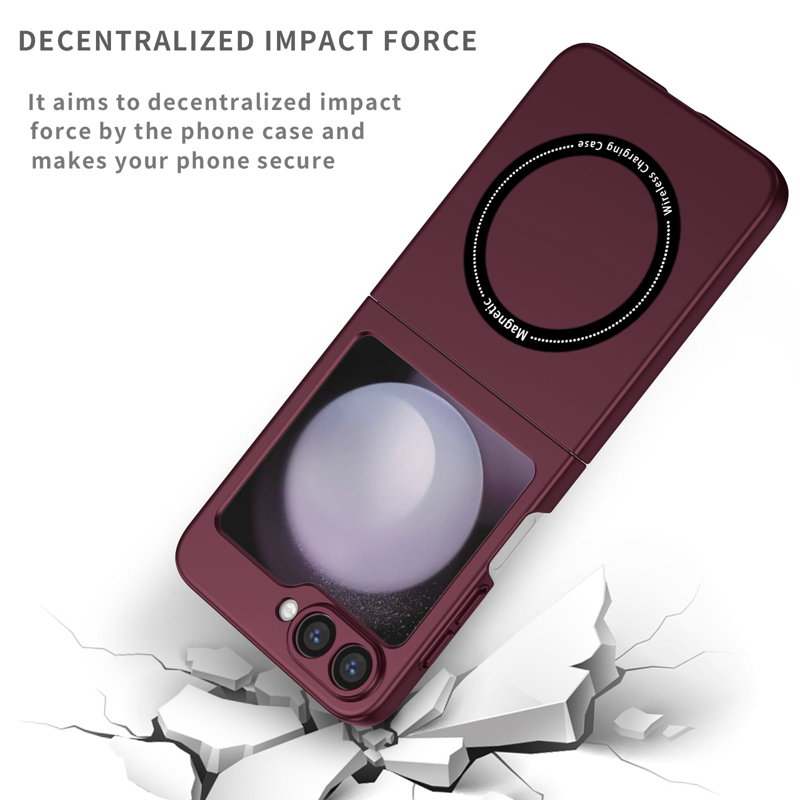 Ultramarinelife Frosted Magsafe Galaxy Z Flip5 Case Anti-Fingerprint Drop Protection