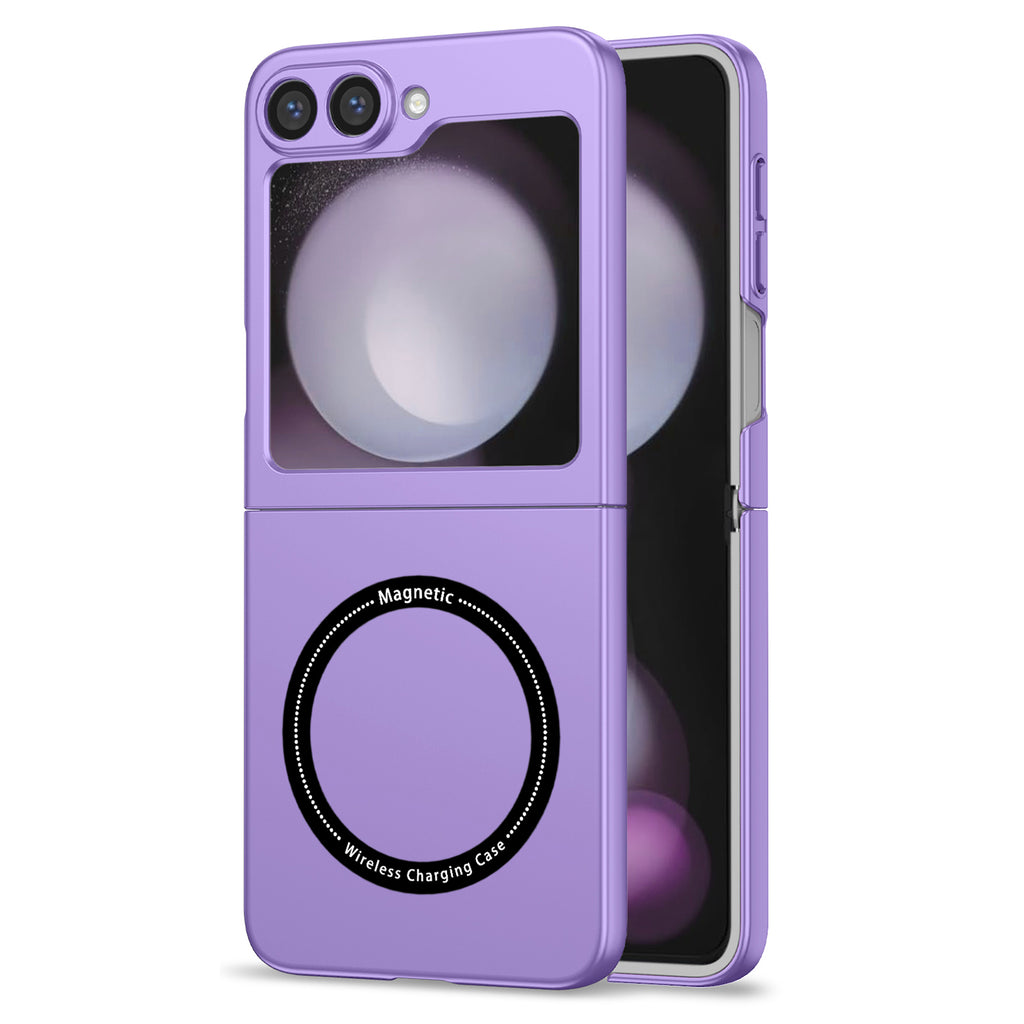 Ultramarinelife Frosted Magsafe Galaxy Z Flip6 Case Anti-Fingerprint Purple Color