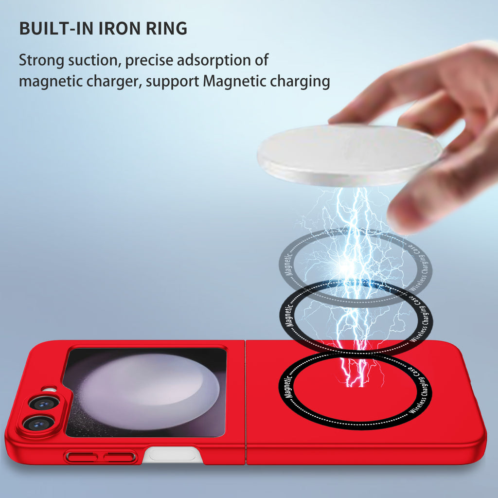 Ultramarinelife Frosted Magsafe Galaxy Z Flip6 Case Anti-Fingerprint Magnetic Wireless Charging