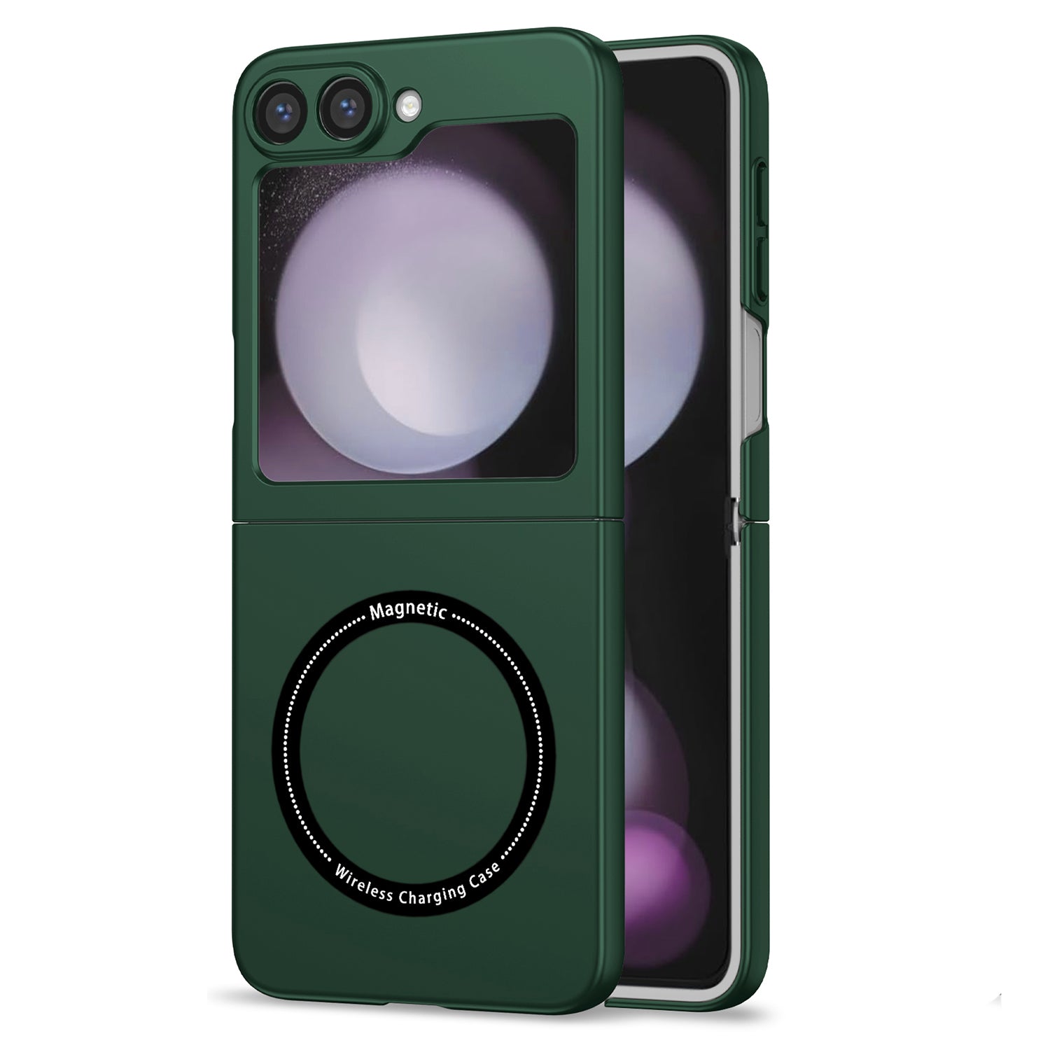 Ultramarinelife Frosted Magsafe Galaxy Z Flip6 Case Anti-Fingerprint Green Color