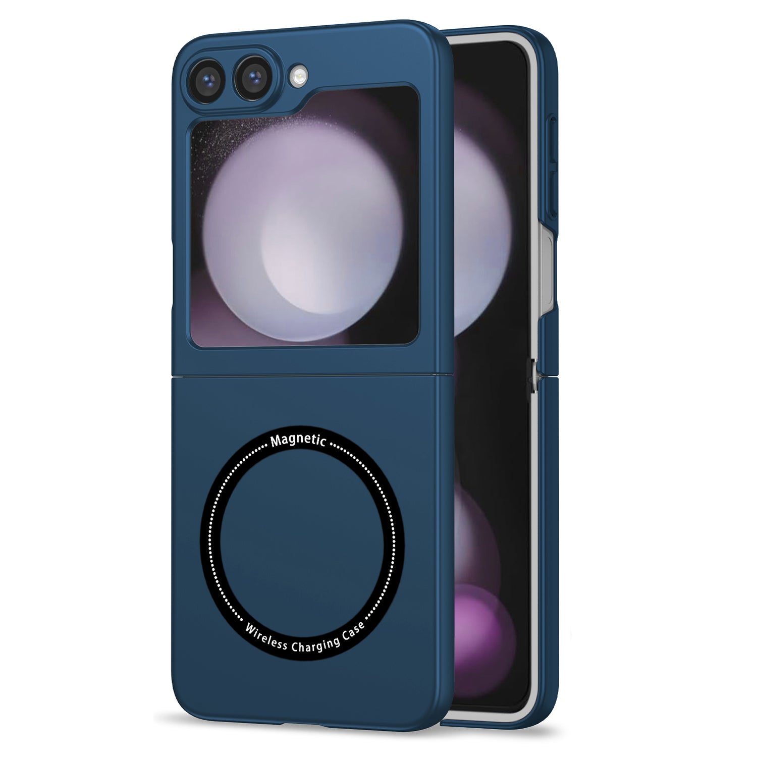 Ultramarinelife Frosted Magsafe Galaxy Z Flip6 Case Anti-Fingerprint Blue Color