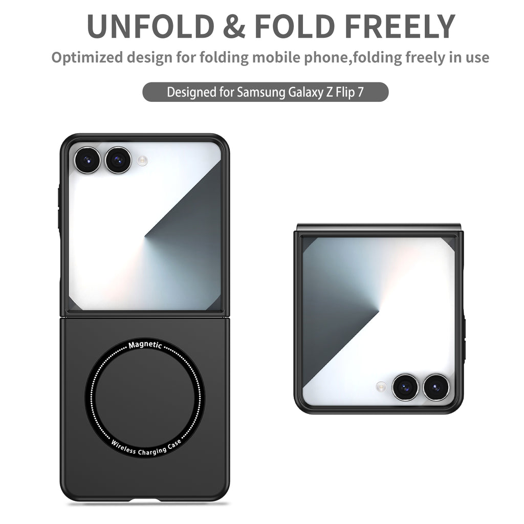 Ultramarinelife Frosted Magsafe Galaxy Z Flip7 Case Anti-Fingerprint Fold Freely