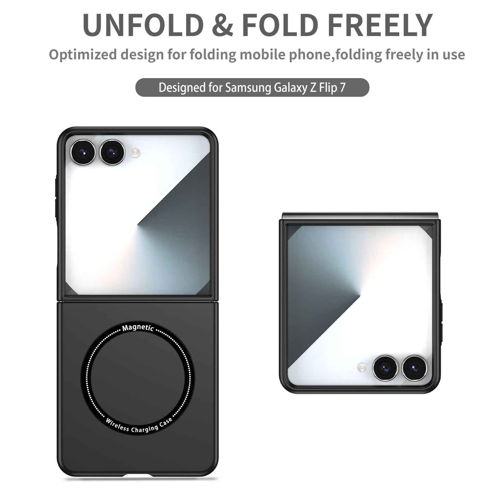 Ultramarinelife Frosted Magsafe Galaxy Z Flip7 Case Anti-Fingerprint Fold Freely