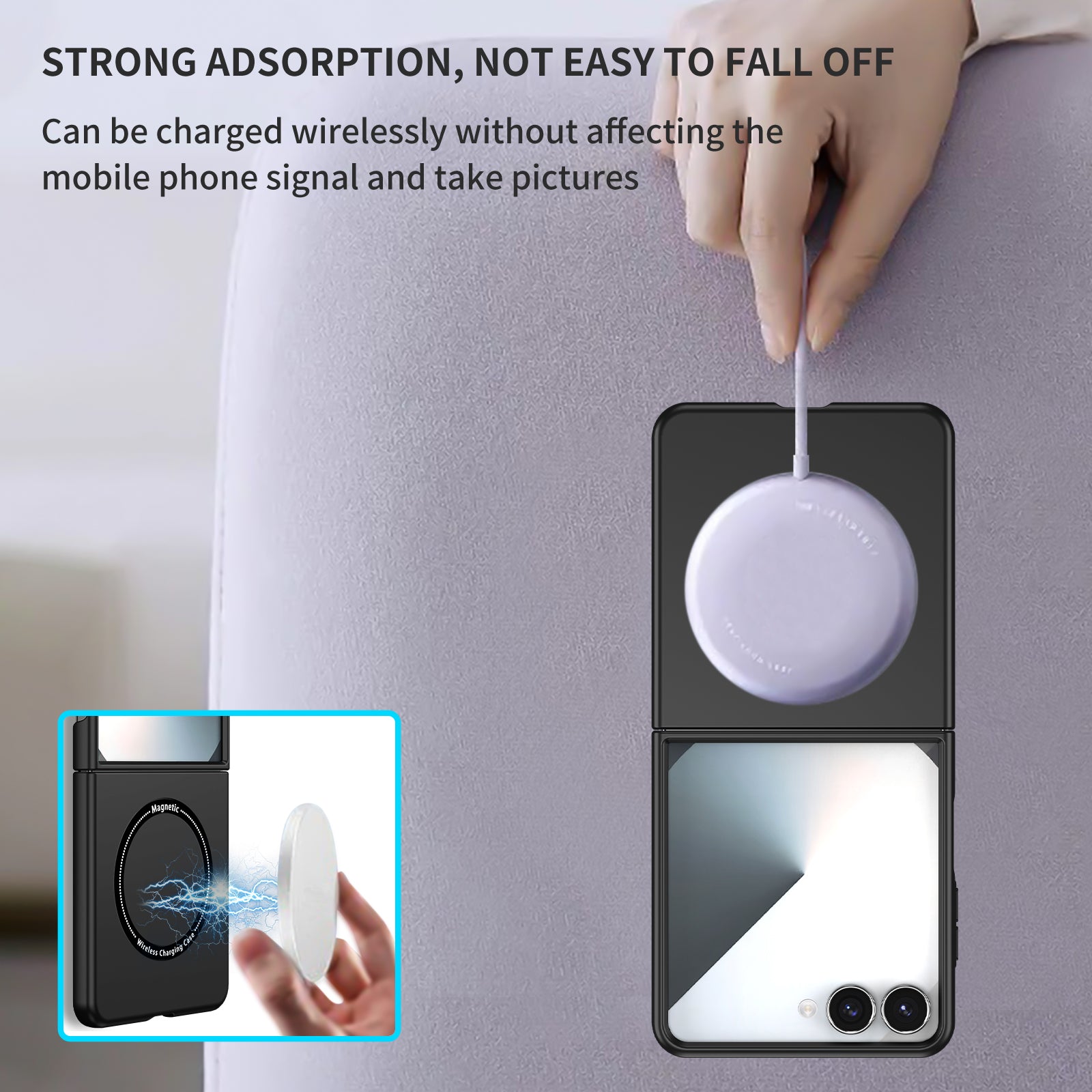 Ultramarinelife Frosted Magsafe Galaxy Z Flip7 Case Anti-Fingerprint Strong Magnetics