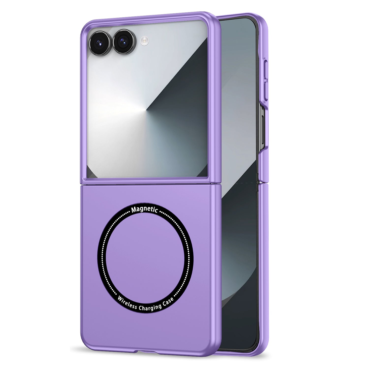 Ultramarinelife Frosted Magsafe Galaxy Z Flip7 Case Anti-Fingerprint Purple Color