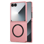 Ultramarinelife Frosted Magsafe Galaxy Z Flip7 Case Anti-Fingerprint Pink Color
