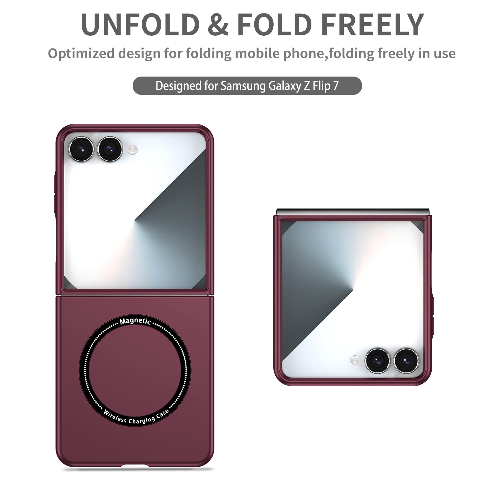Ultramarinelife Frosted Magsafe Galaxy Z Flip8 Case Anti-Fingerprint Fold Freely