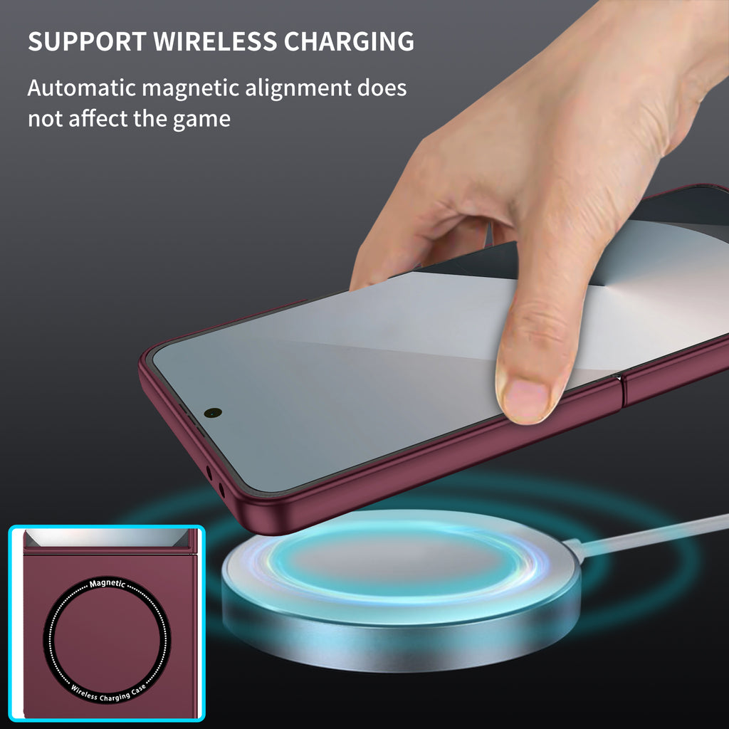 Ultramarinelife Frosted Magsafe Galaxy Z Flip8 Case Anti-Fingerprint Wireless Charging
