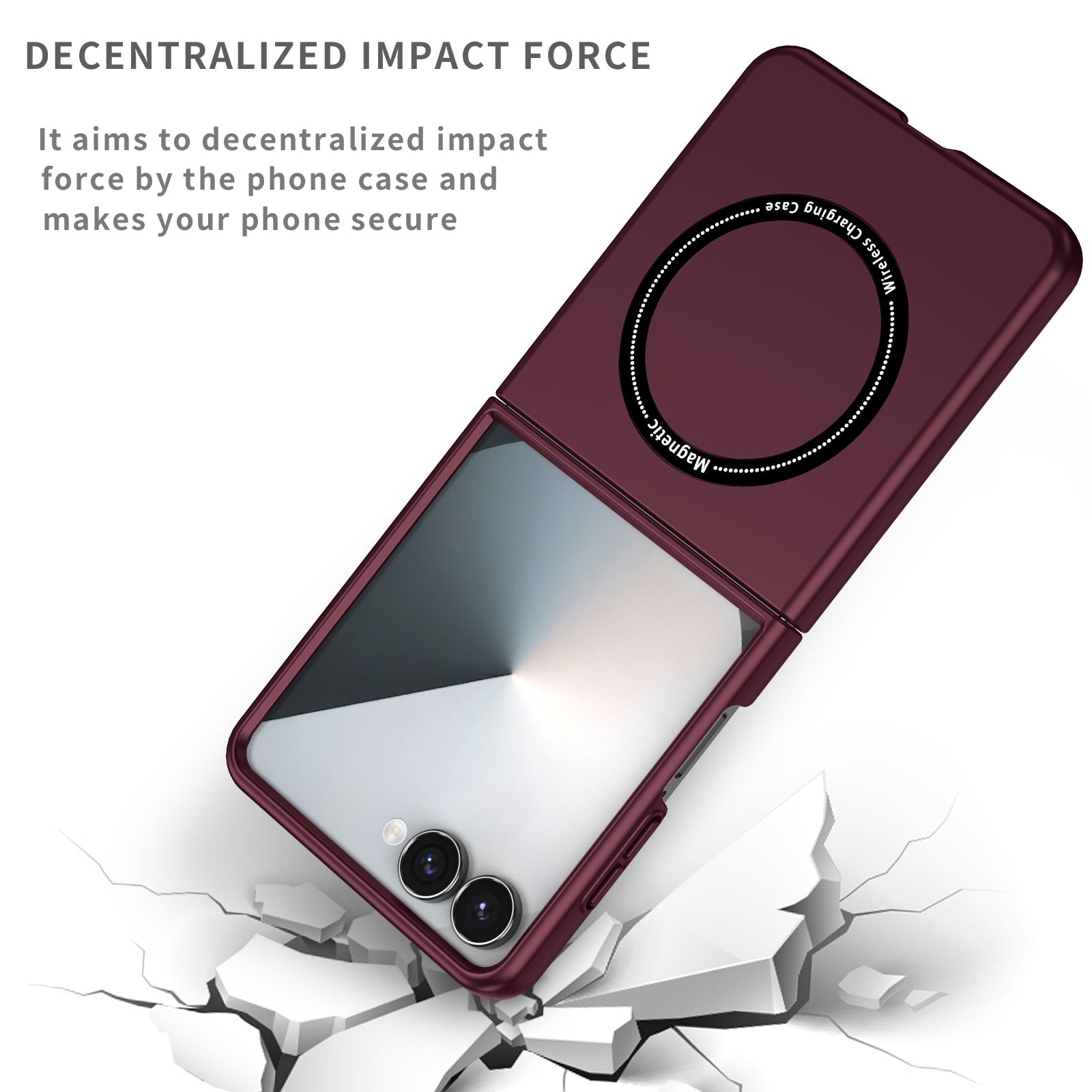 Ultramarinelife Frosted Magsafe Galaxy Z Flip8 Case Anti-Fingerprint Drop Protection