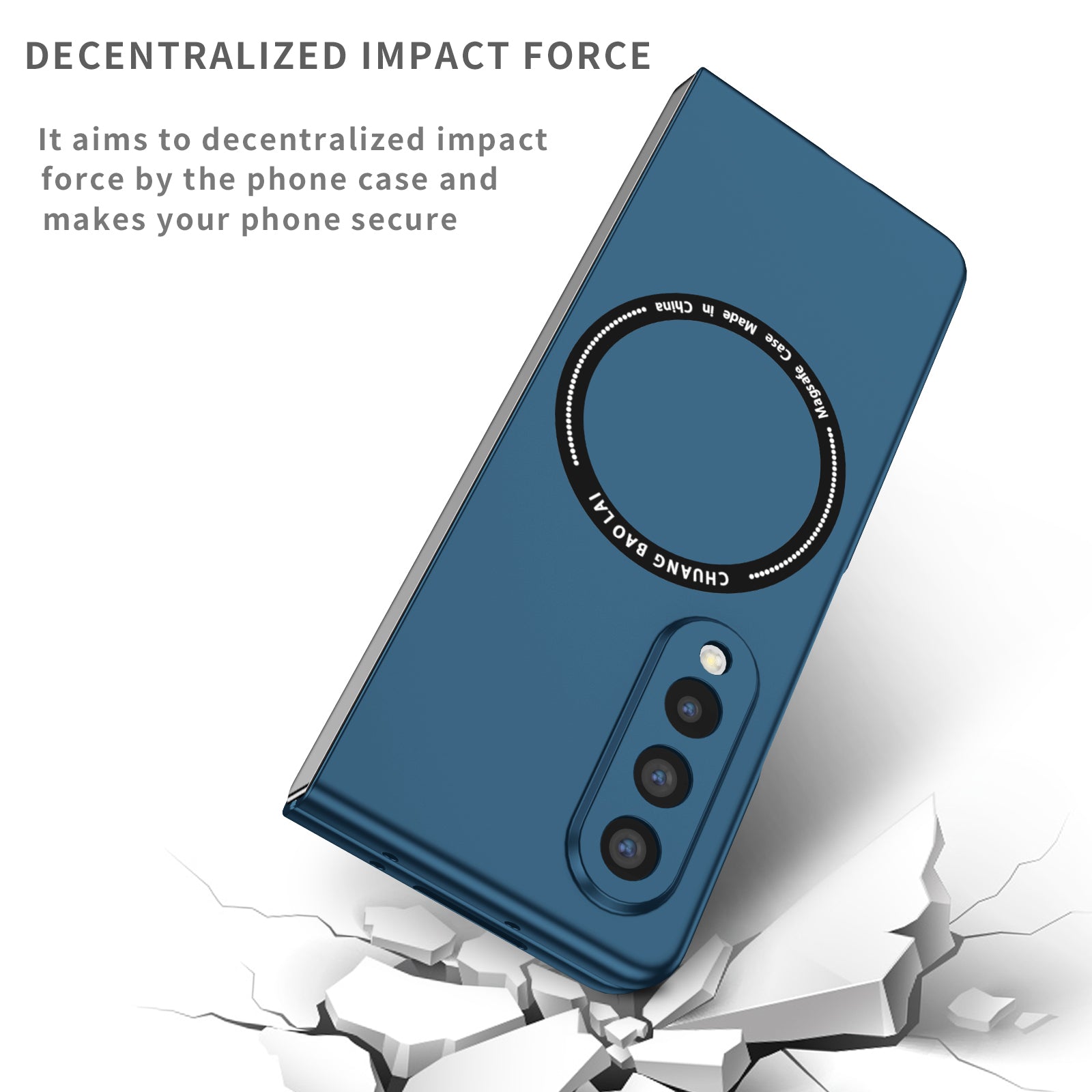 Ultramarinelife Frosted Magsafe Galaxy Z Fold3 Case Anti-Fingerprint Drop Protection