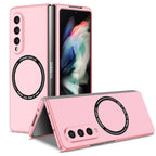 Ultramarinelife Frosted Magsafe Galaxy Z Fold3 Case Anti-Fingerprint Pink Color