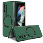Ultramarinelife Frosted Magsafe Galaxy Z Fold3 Case Anti-Fingerprint Green Color