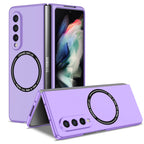 Ultramarinelife Frosted Magsafe Galaxy Z Fold3 Case Anti-Fingerprint Purple Color