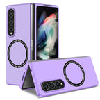 Ultramarinelife Frosted Magsafe Galaxy Z Fold4 Case Anti-Fingerprint Purple Color