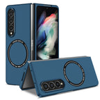 Ultramarinelife Frosted Magsafe Galaxy Z Fold4 Case Anti-Fingerprint Blue Color