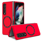 Ultramarinelife Frosted Magsafe Galaxy Z Fold4 Case Anti-Fingerprint Red Color