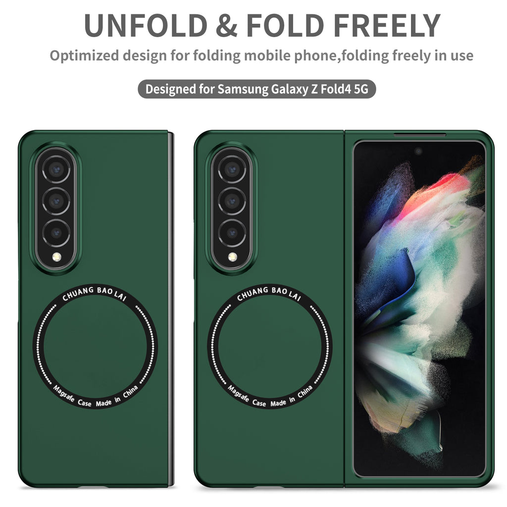 Ultramarinelife Frosted Magsafe Galaxy Z Fold4 Case Anti-Fingerprint Fold Freely