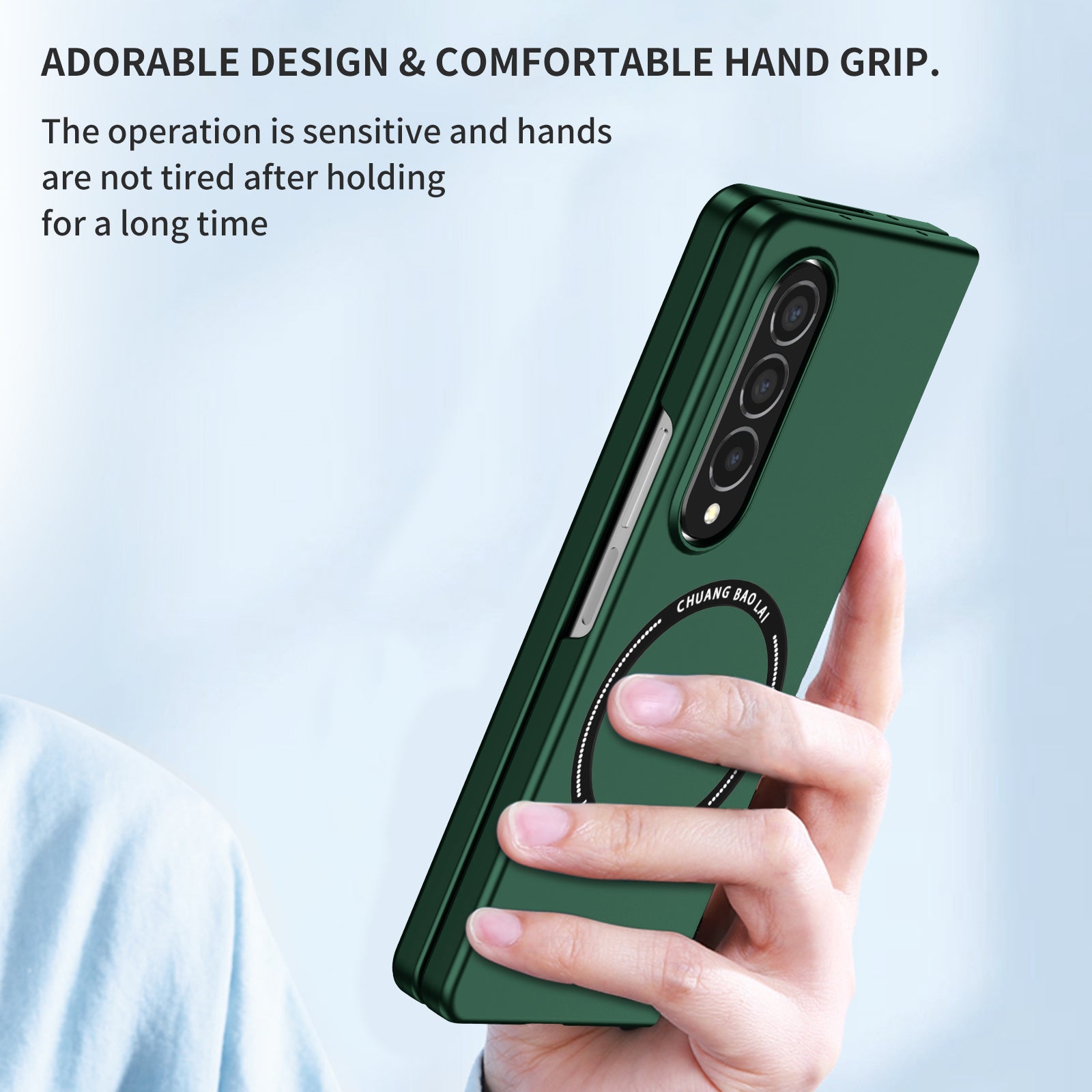 Ultramarinelife Frosted Magsafe Galaxy Z Fold4 Case Anti-Fingerprint Hand Grip